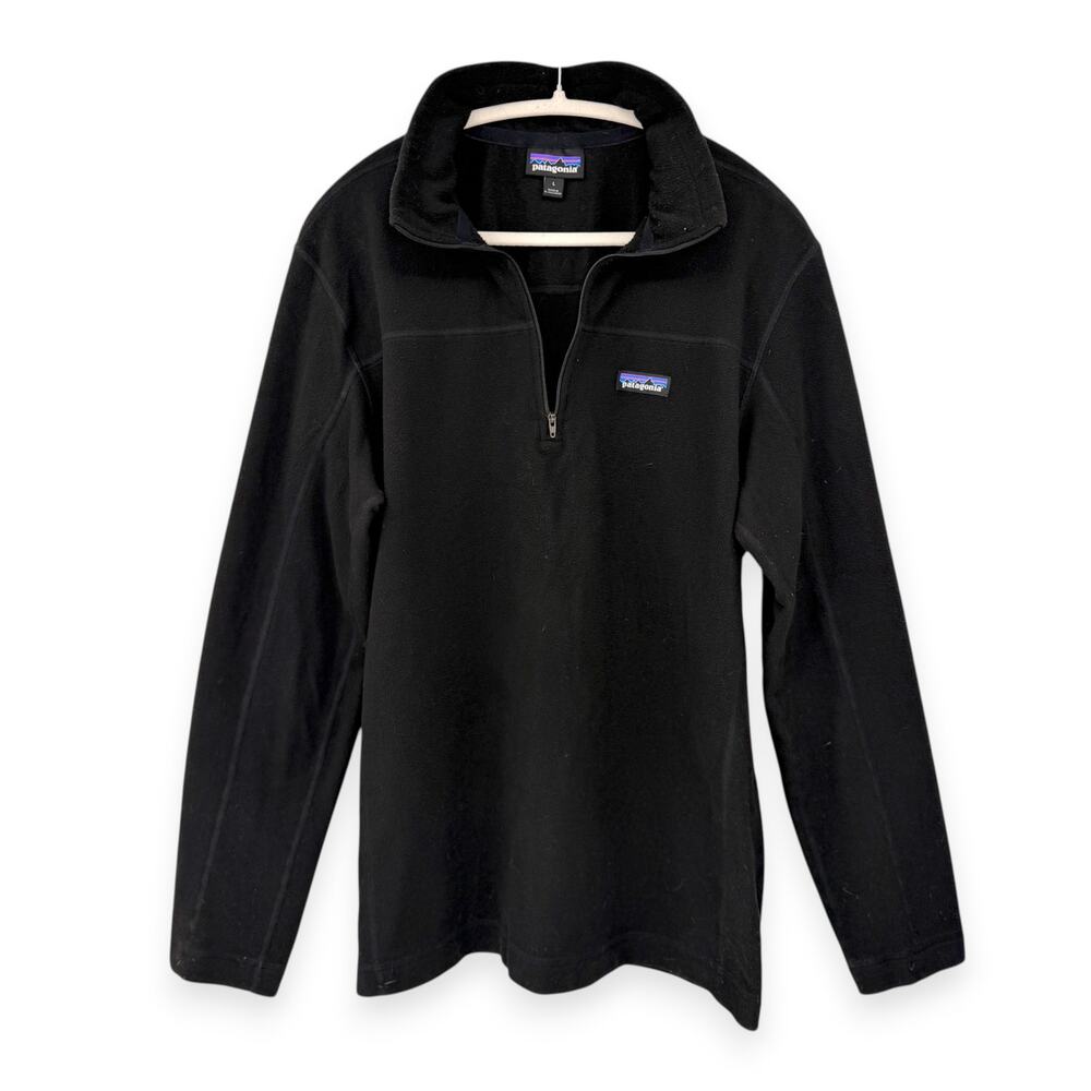 Patagonia Men's Micro D 1/4-Zip Fleece Pullover – Black (Size L) Style 2617